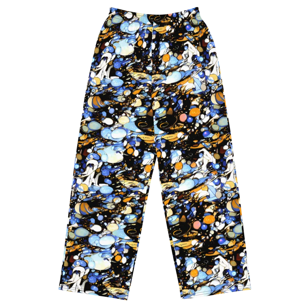 Sapphire Static on Wide-Leg Pants — Front