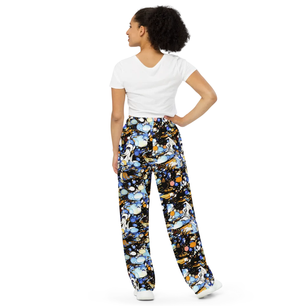 Sapphire Static on Wide-Leg Pants — Back