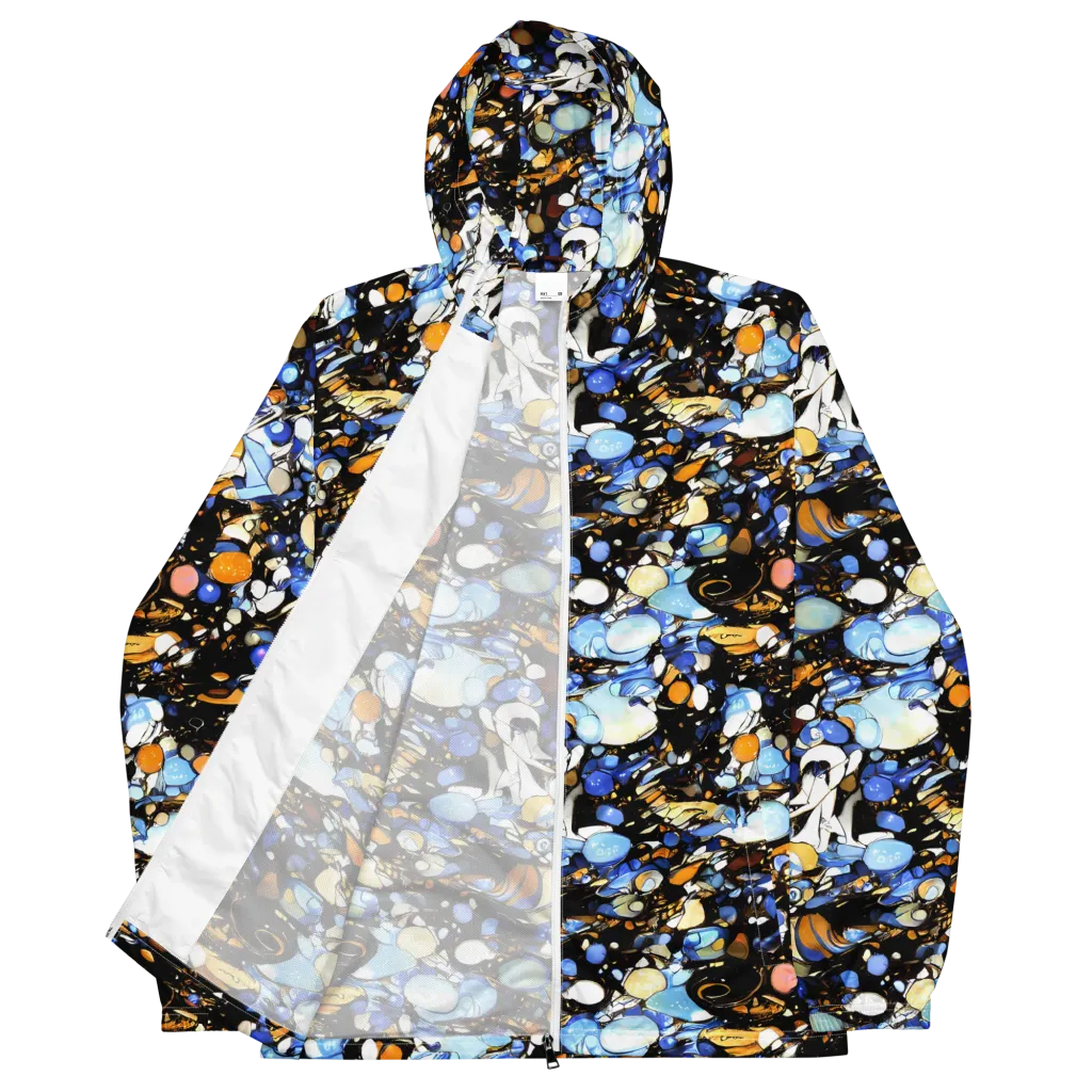 Sapphire Static on Men's Windbreaker — Front