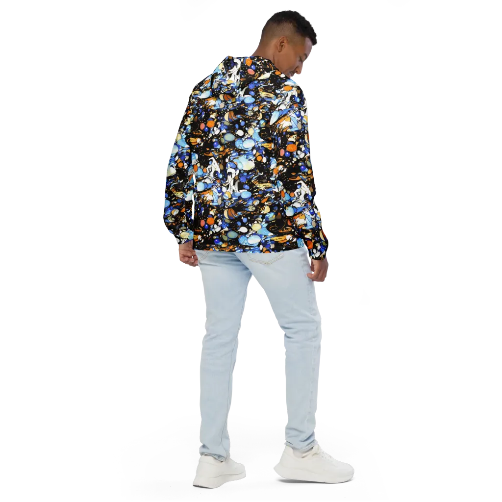 Sapphire Static on Men's Windbreaker — Back
