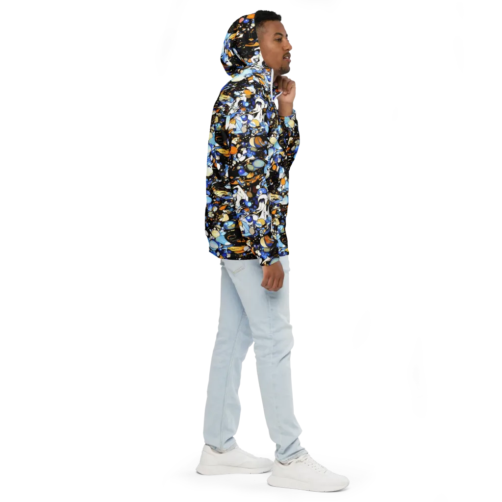 Sapphire Static on Men's Windbreaker — Right