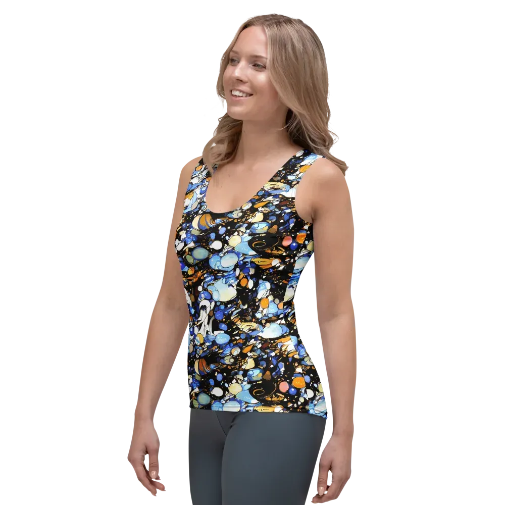 Sapphire Static on Women's Tank Top — Left Front