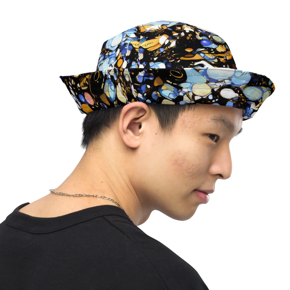 Sapphire Static on Reversible Bucket Hat — Right Outside