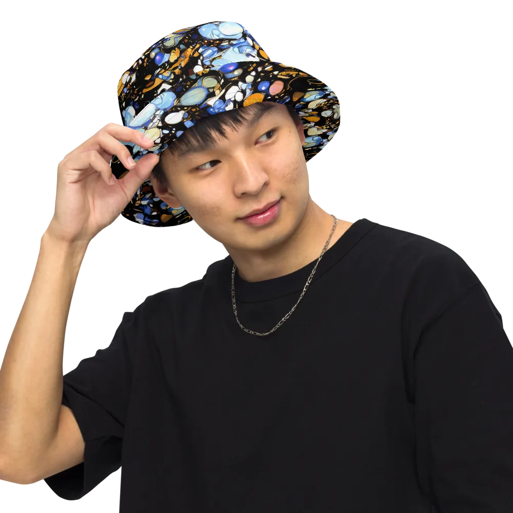 Sapphire Static on Reversible Bucket Hat — Front Inside
