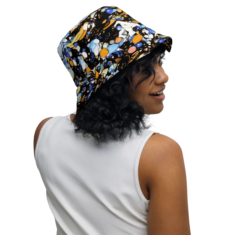 Sapphire Static on Reversible Bucket Hat — Right Outside