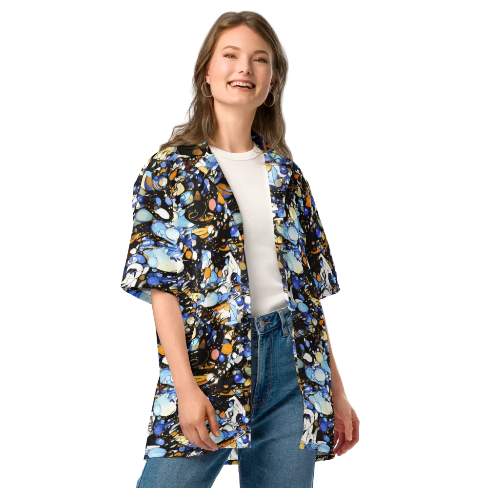 Sapphire Static on Button Shirt — Front