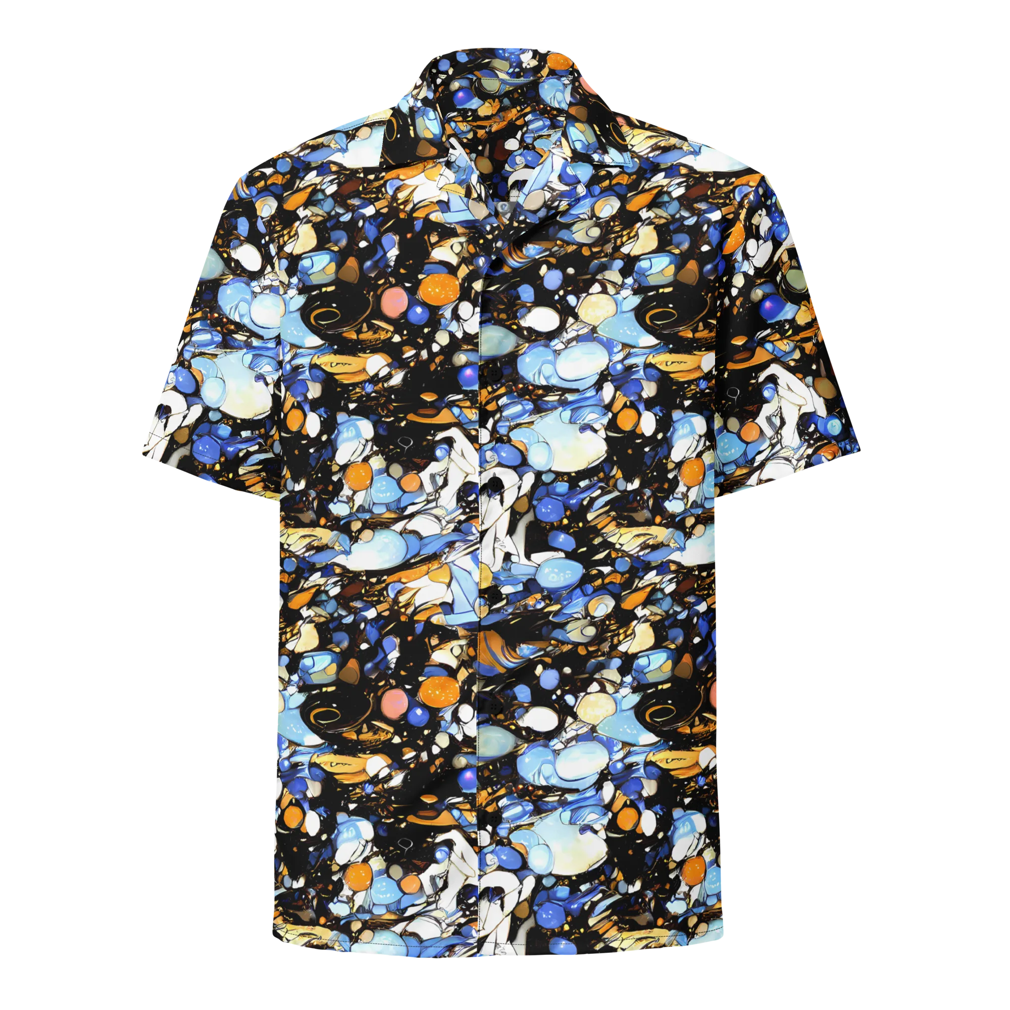 Sapphire Static on Button Shirt — Front