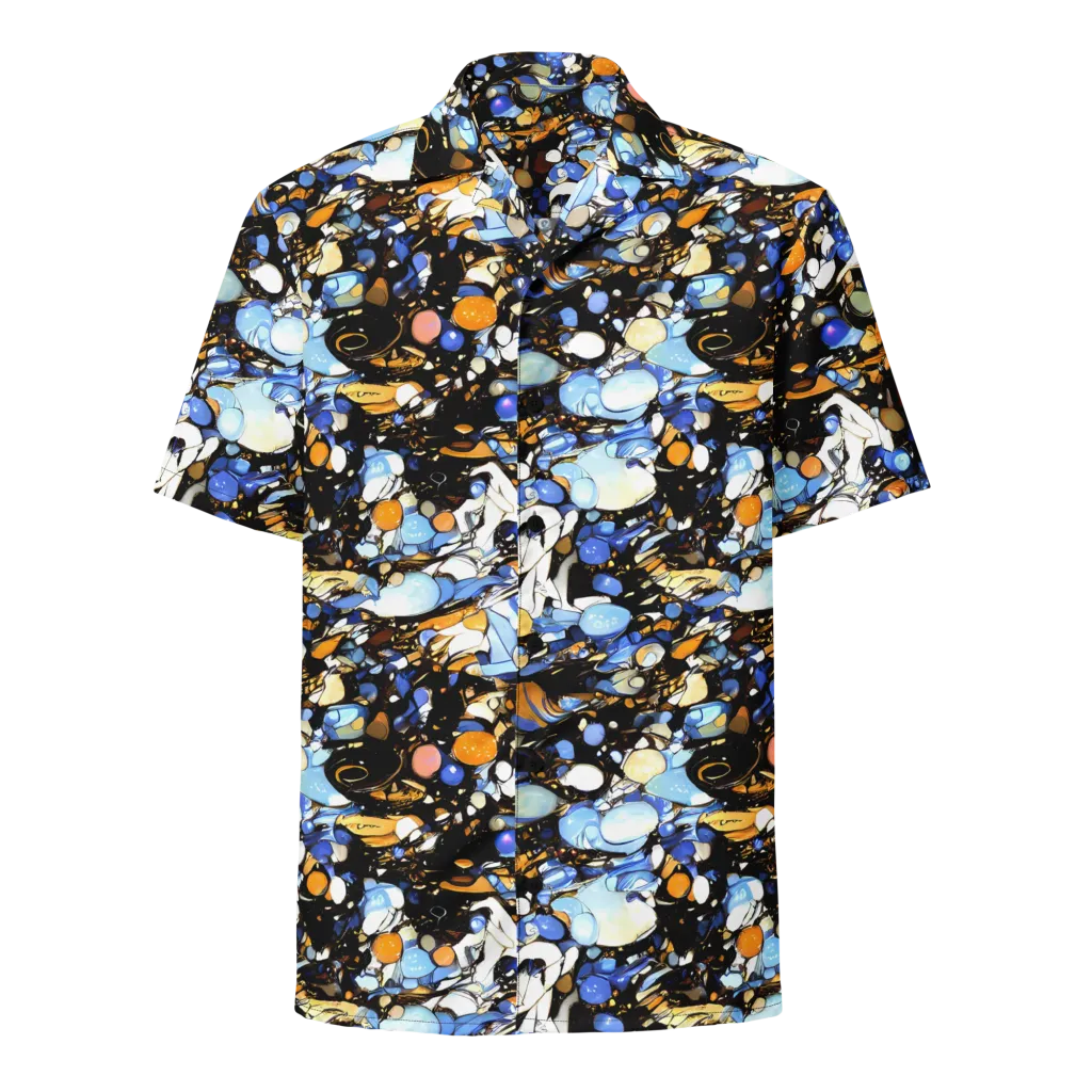 Sapphire Static on Button Shirt — Front