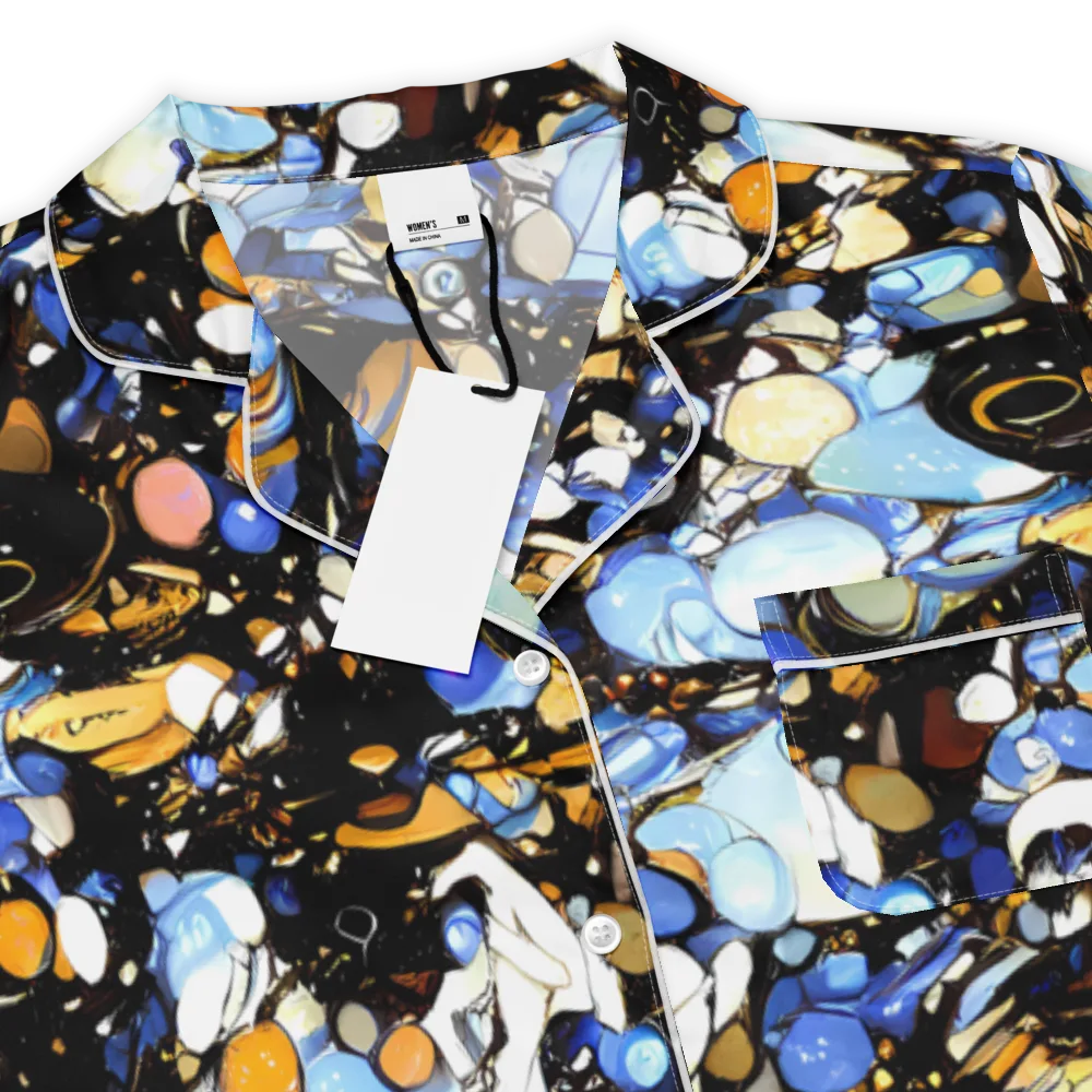 Sapphire Static on Women's Short Sleeve Pajama Top — Product details
