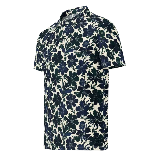 Nocturne Florals on a Men's Slim Fit Polo Shirt