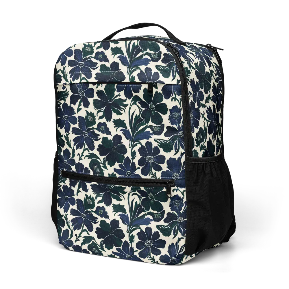 Nocturne Florals on Utility Backpack — Left Front