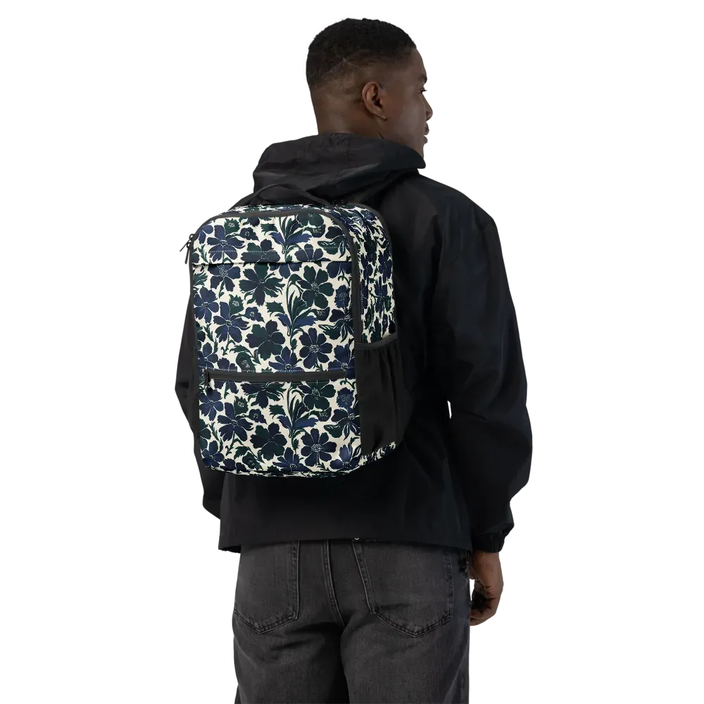Nocturne Florals on Utility Backpack — Back
