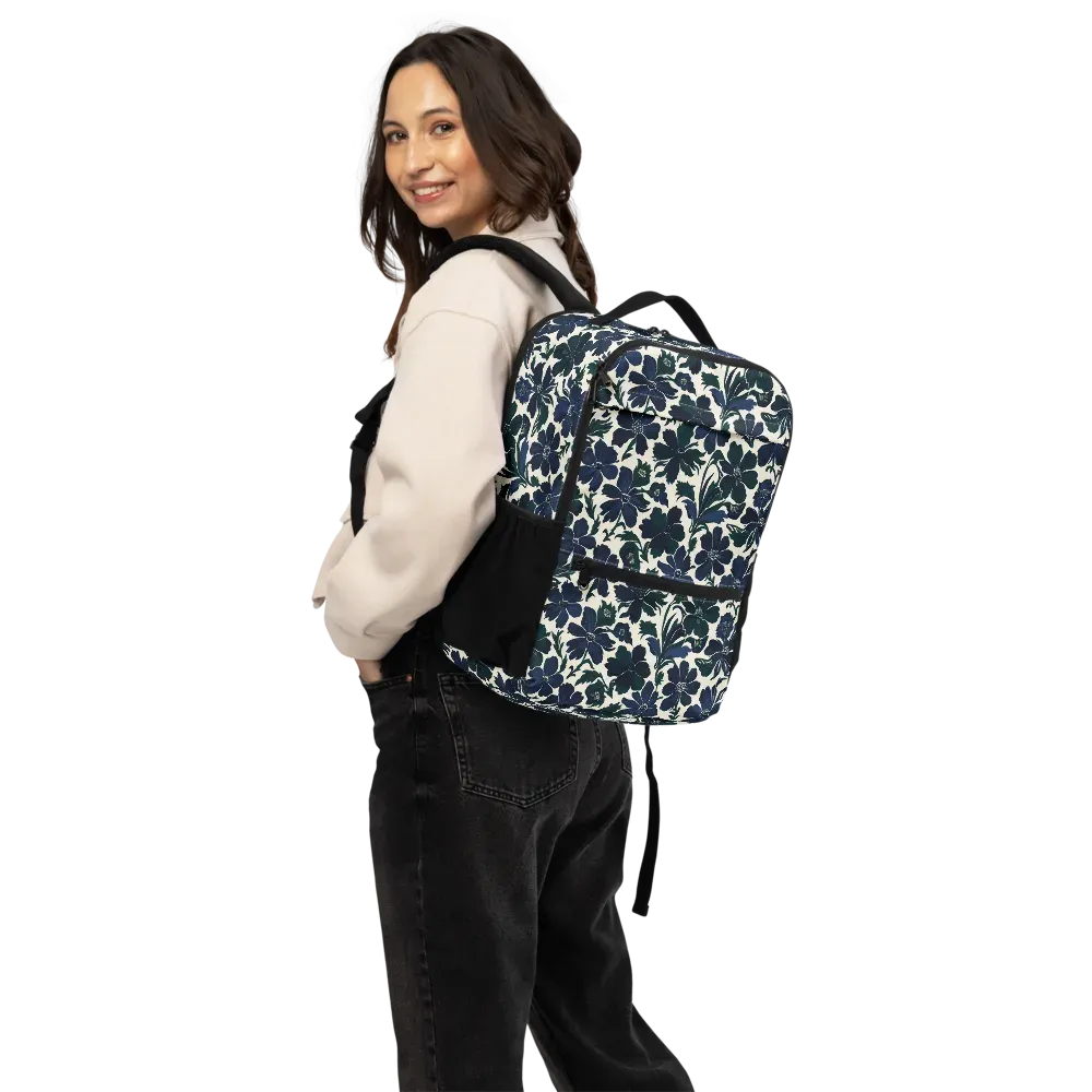 Nocturne Florals on Utility Backpack — Back