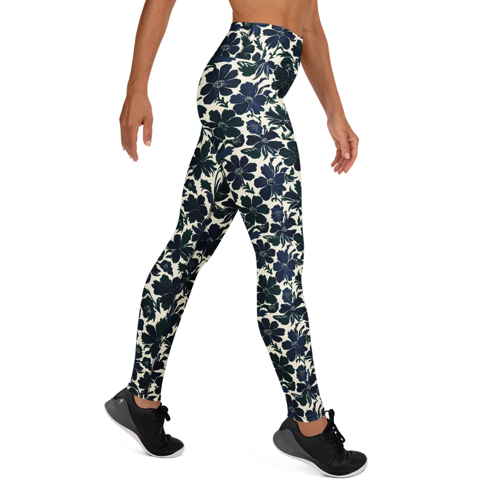 Nocturne Florals on Yoga Leggings — Right