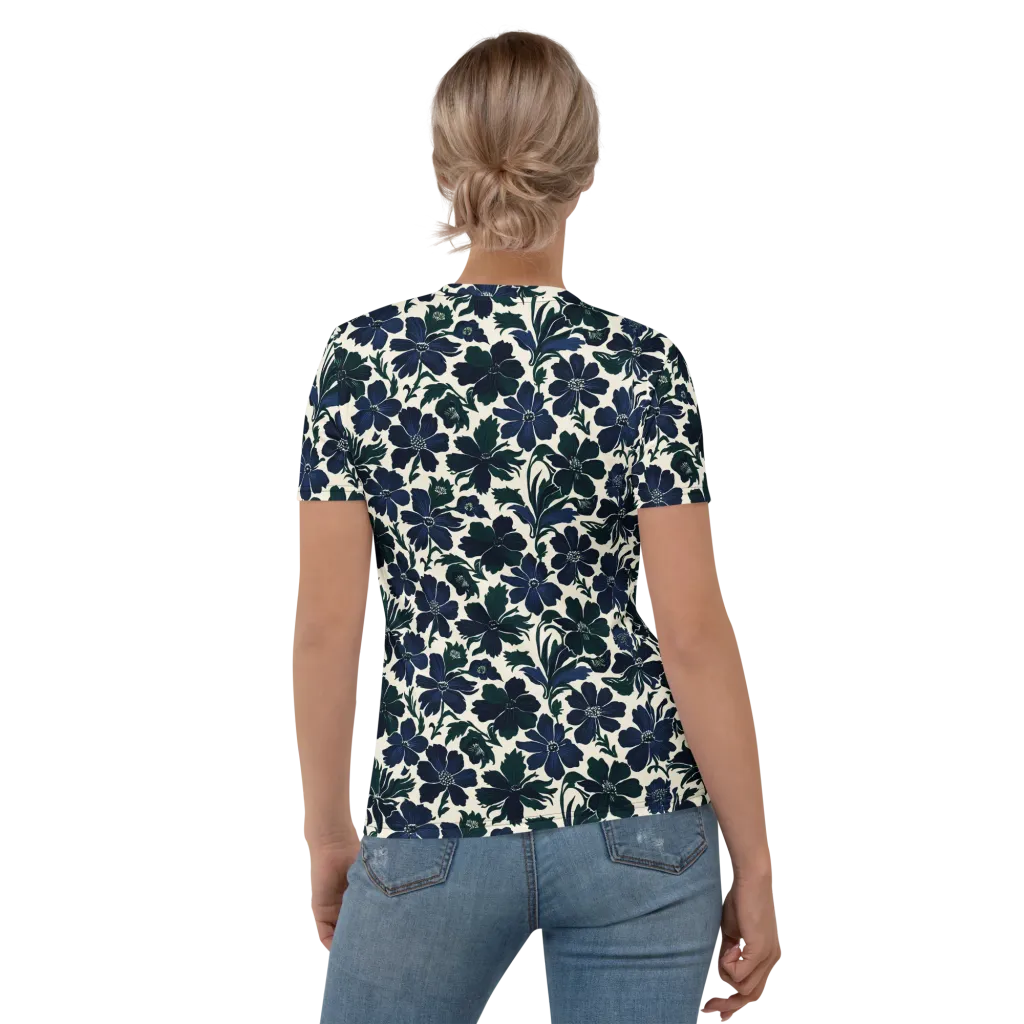 Nocturne Florals on Women's Crew Neck T-Shirt — Back