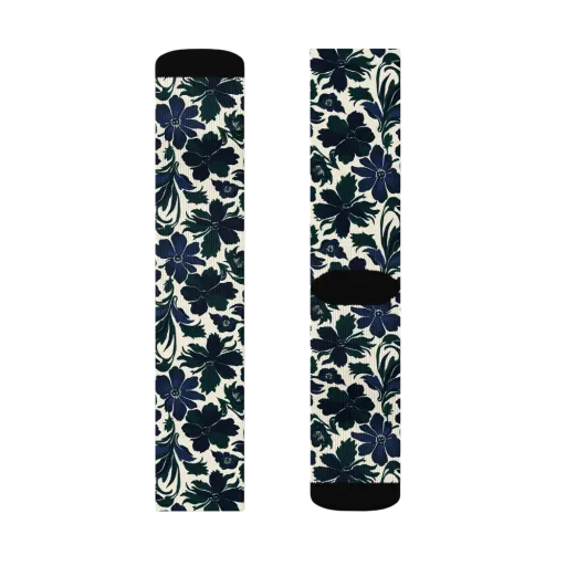 Nocturne Florals on a Socks