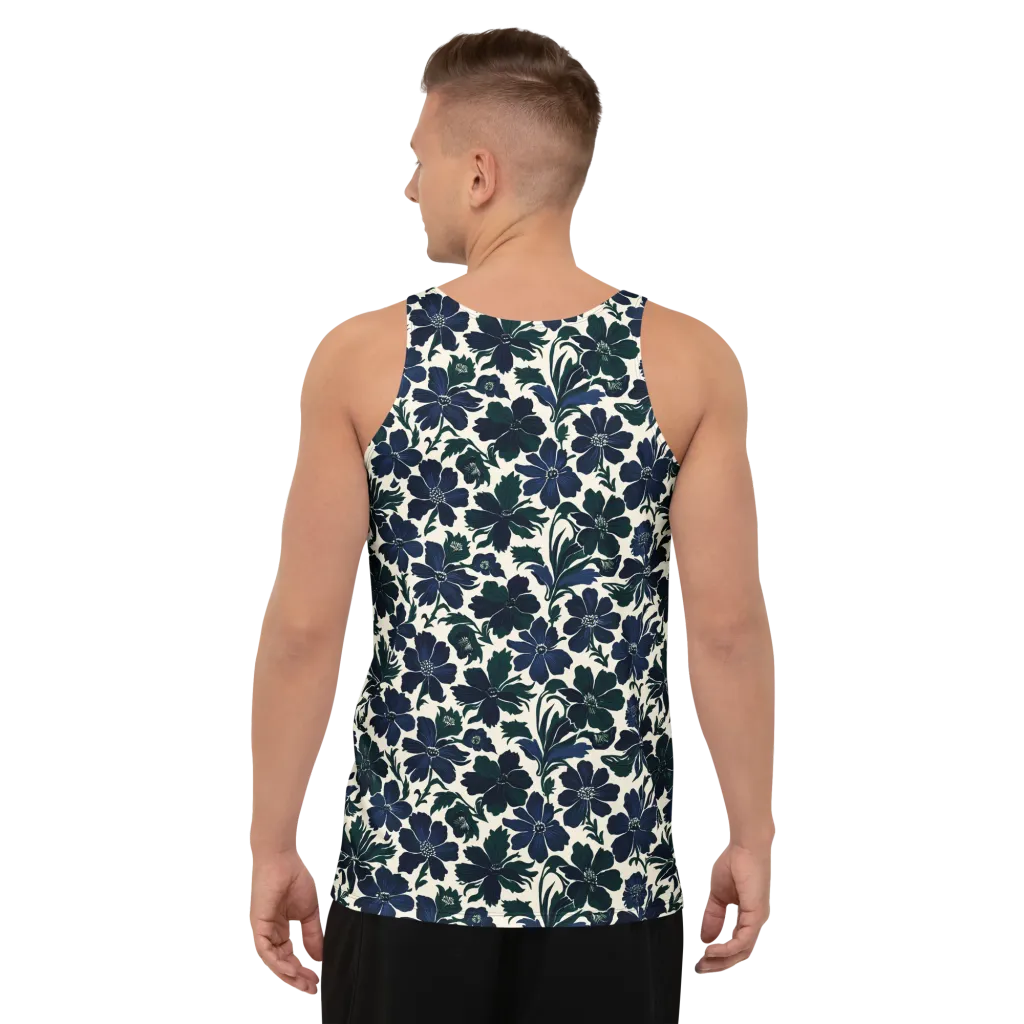 Nocturne Florals on Men's Tank Top — Back