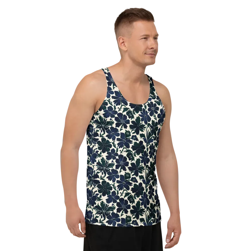 Nocturne Florals on Men's Tank Top — Right Front