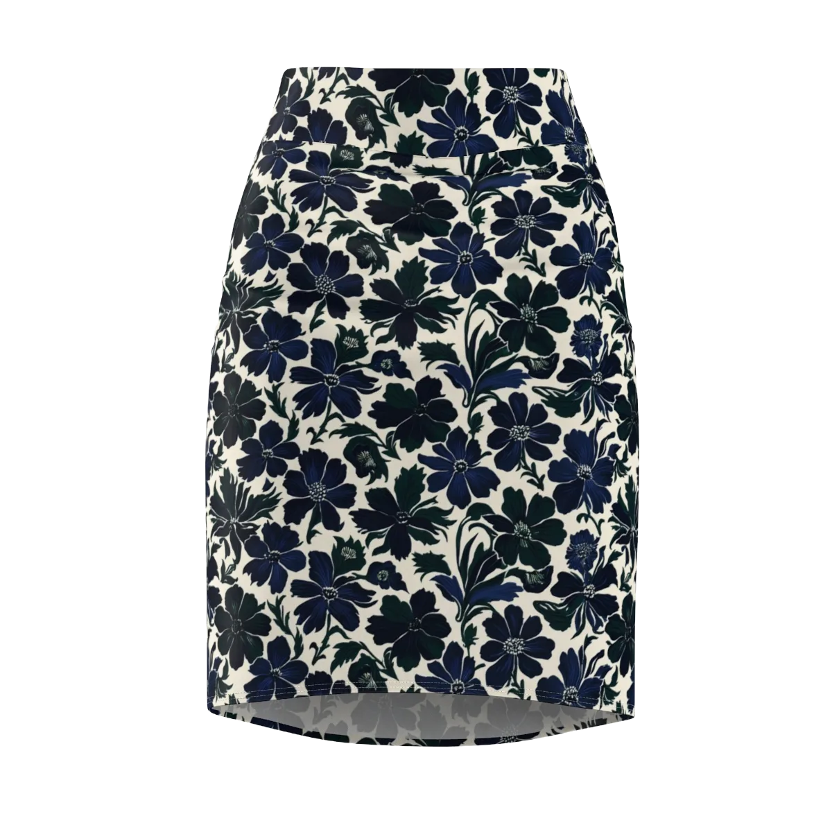 Nocturne Florals on Pencil Skirt — Front