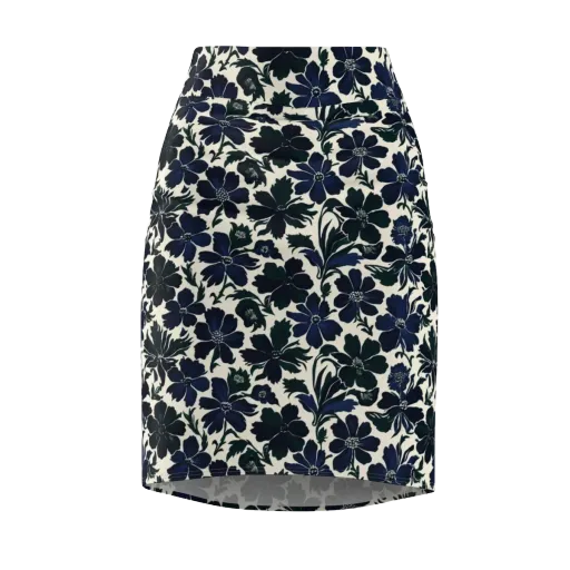 Nocturne Florals on a Pencil Skirt