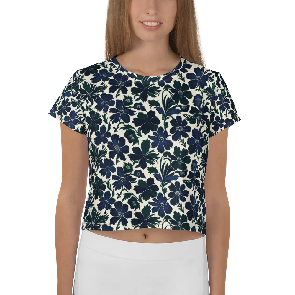 Nocturne Florals on Crop Tee — Front