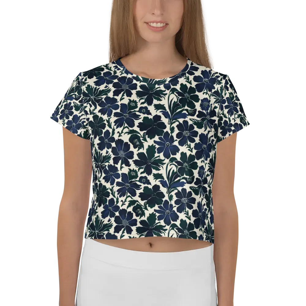 Nocturne Florals on Crop Tee — Front