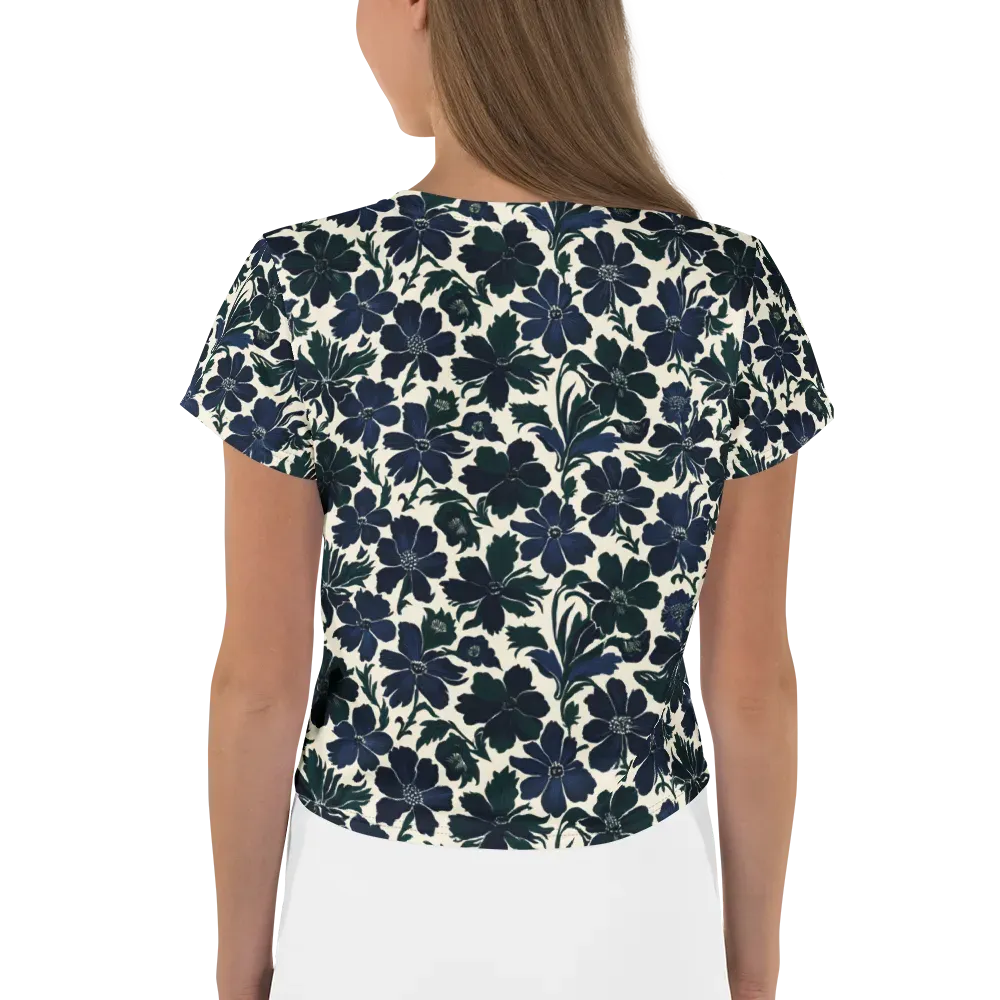 Nocturne Florals on Crop Tee — Back