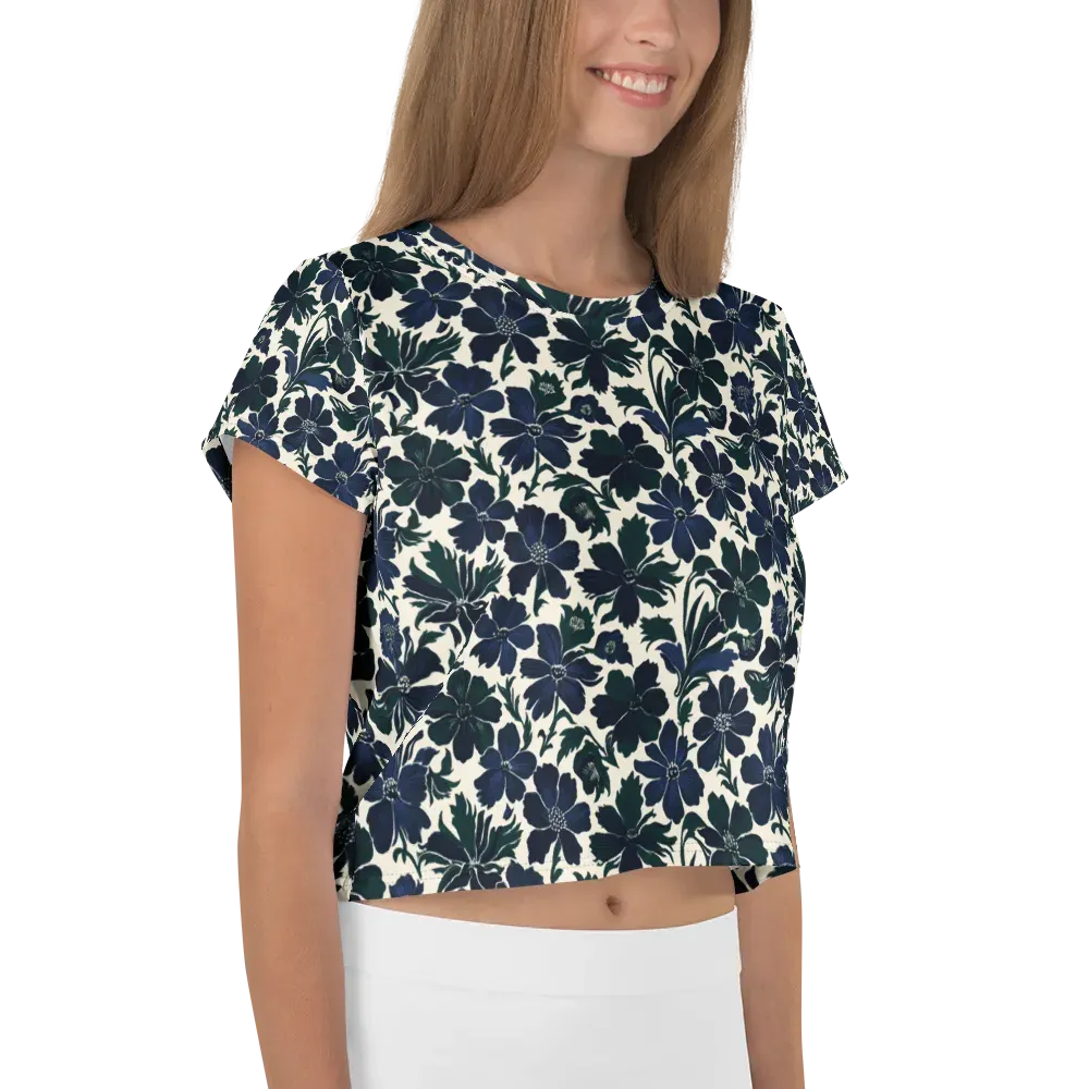 Nocturne Florals on Crop Tee — Right