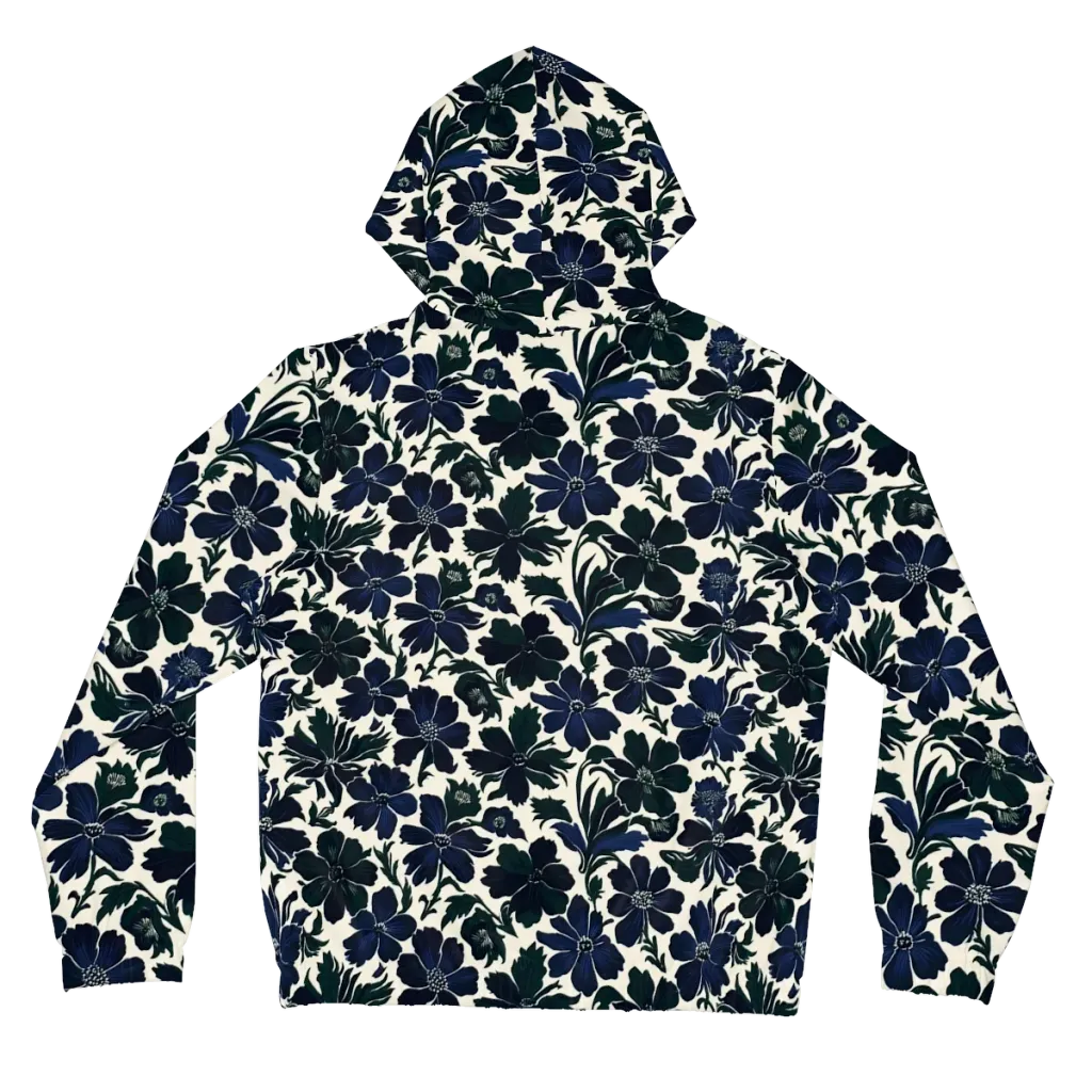 Nocturne Florals on Women's Full-Zip Hoodie — Back