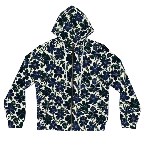 Nocturne Florals on a Women's Full-Zip Hoodie