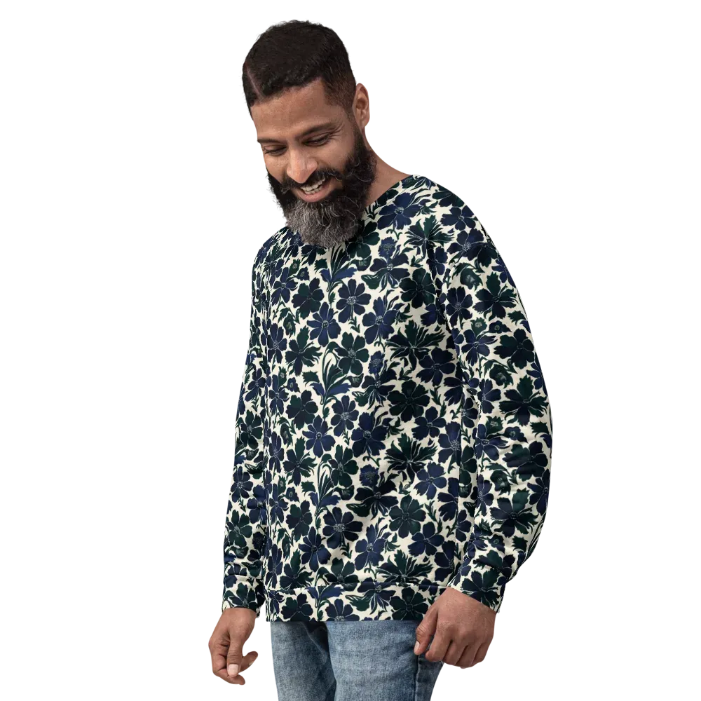 Nocturne Florals on Sweatshirt — Left Front