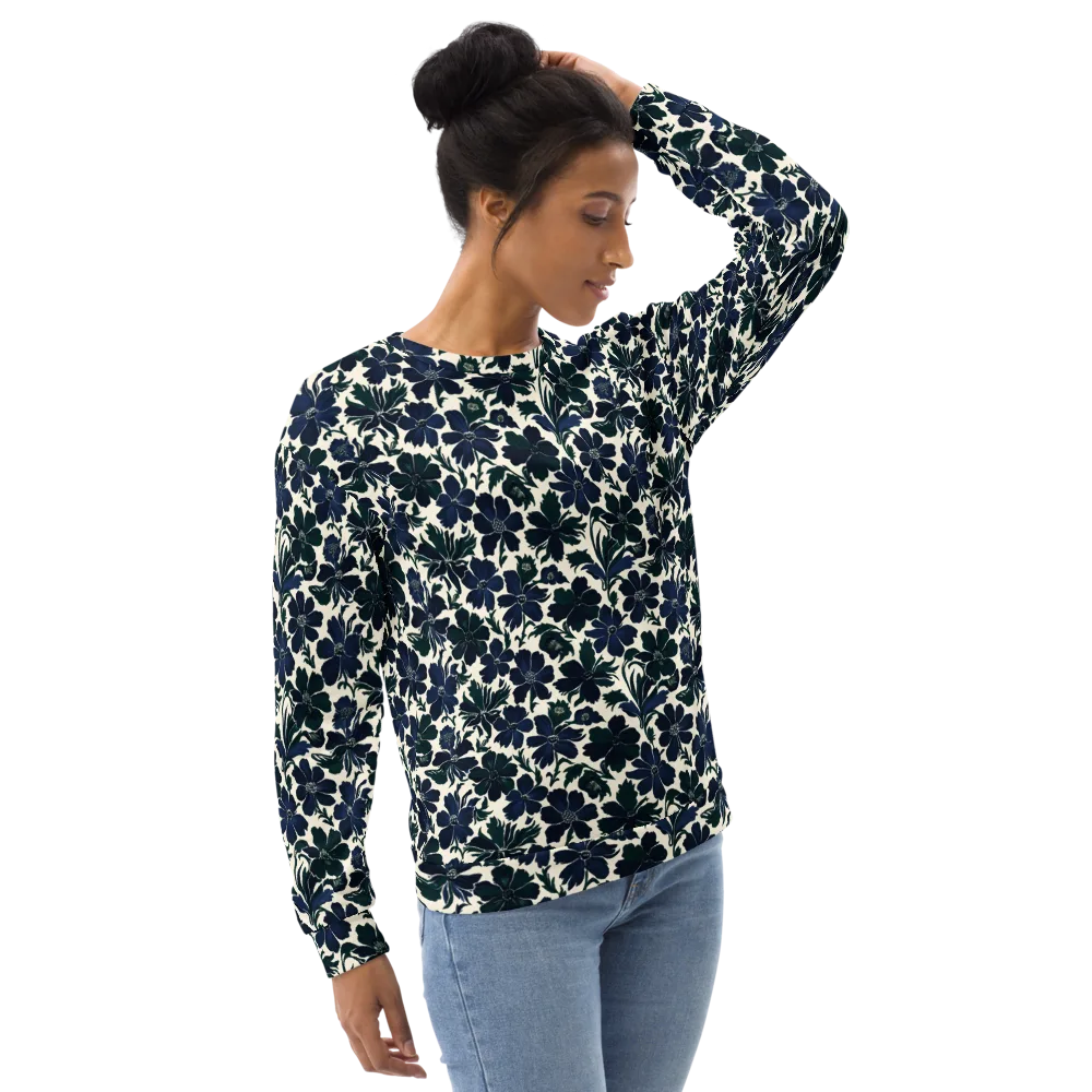 Nocturne Florals on Sweatshirt — Right Front