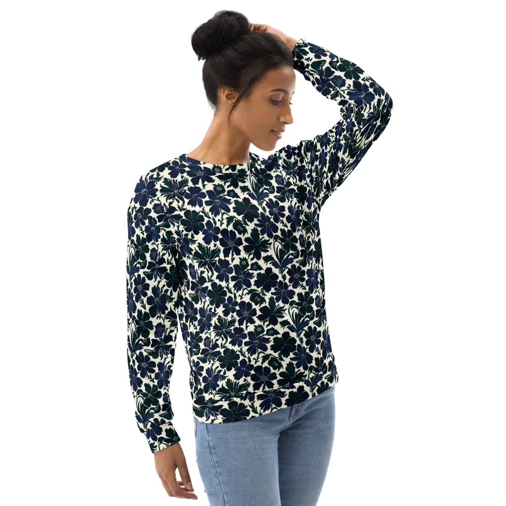 Nocturne Florals on Sweatshirt — Right Front