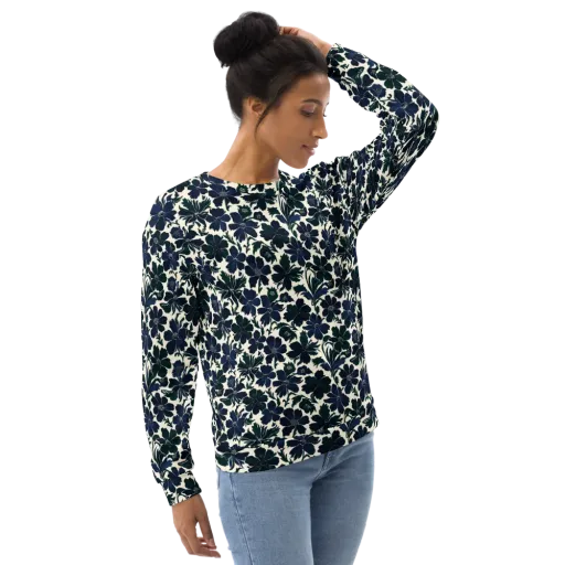Nocturne Florals on a Sweatshirt