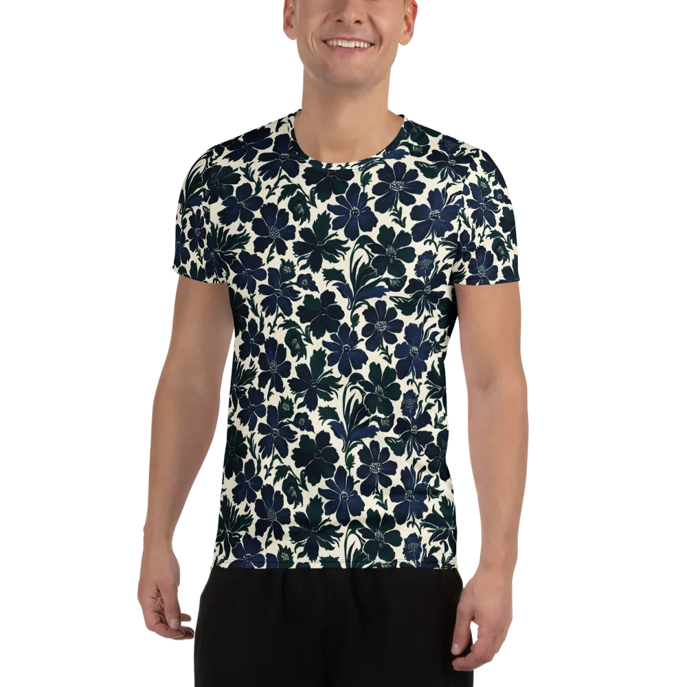 Nocturne Florals on Men's Athletic T-Shirt — Front