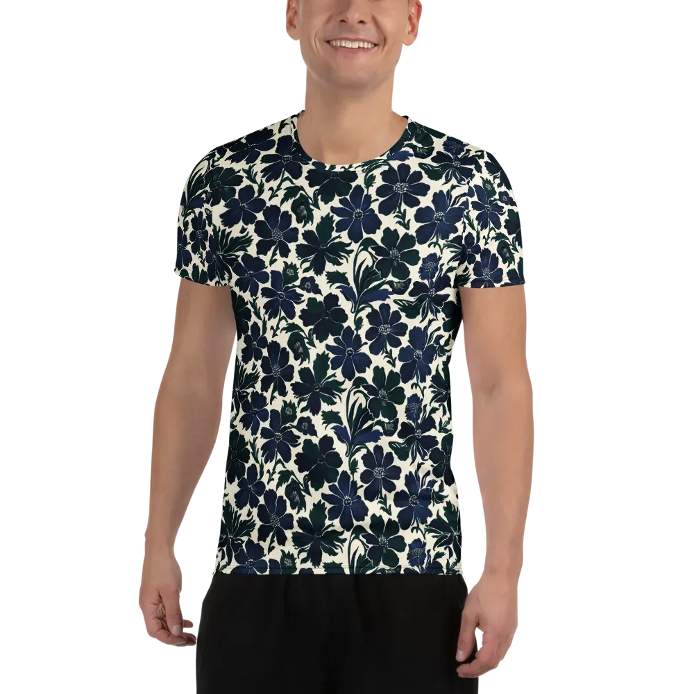 Nocturne Florals on Men's Athletic T-Shirt — Front