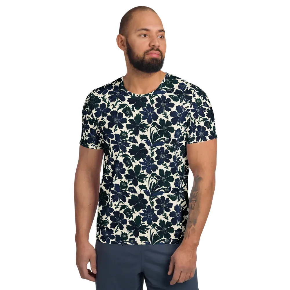 Nocturne Florals on Men's Athletic T-Shirt — Front