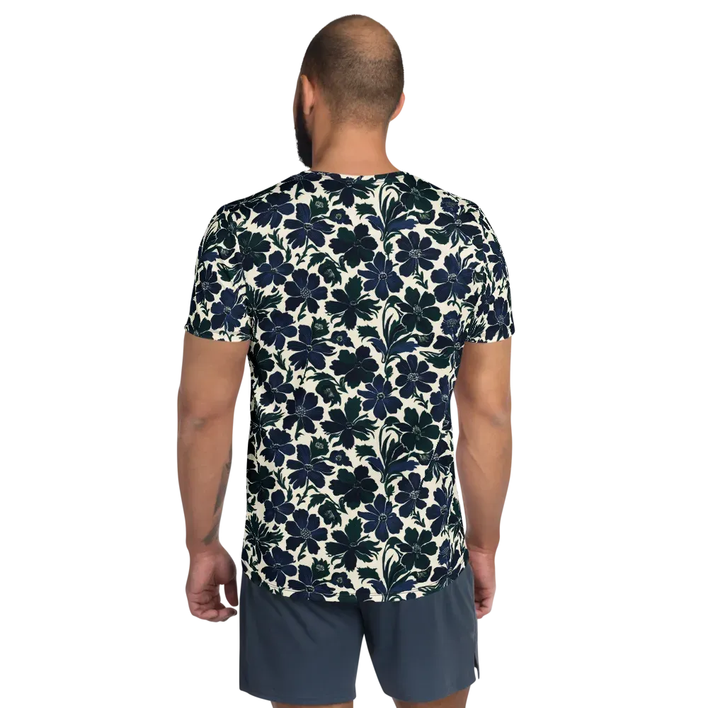 Nocturne Florals on Men's Athletic T-Shirt — Back