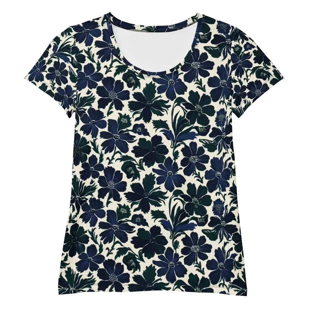 Nocturne Florals on Women's Athletic T-Shirt — Front