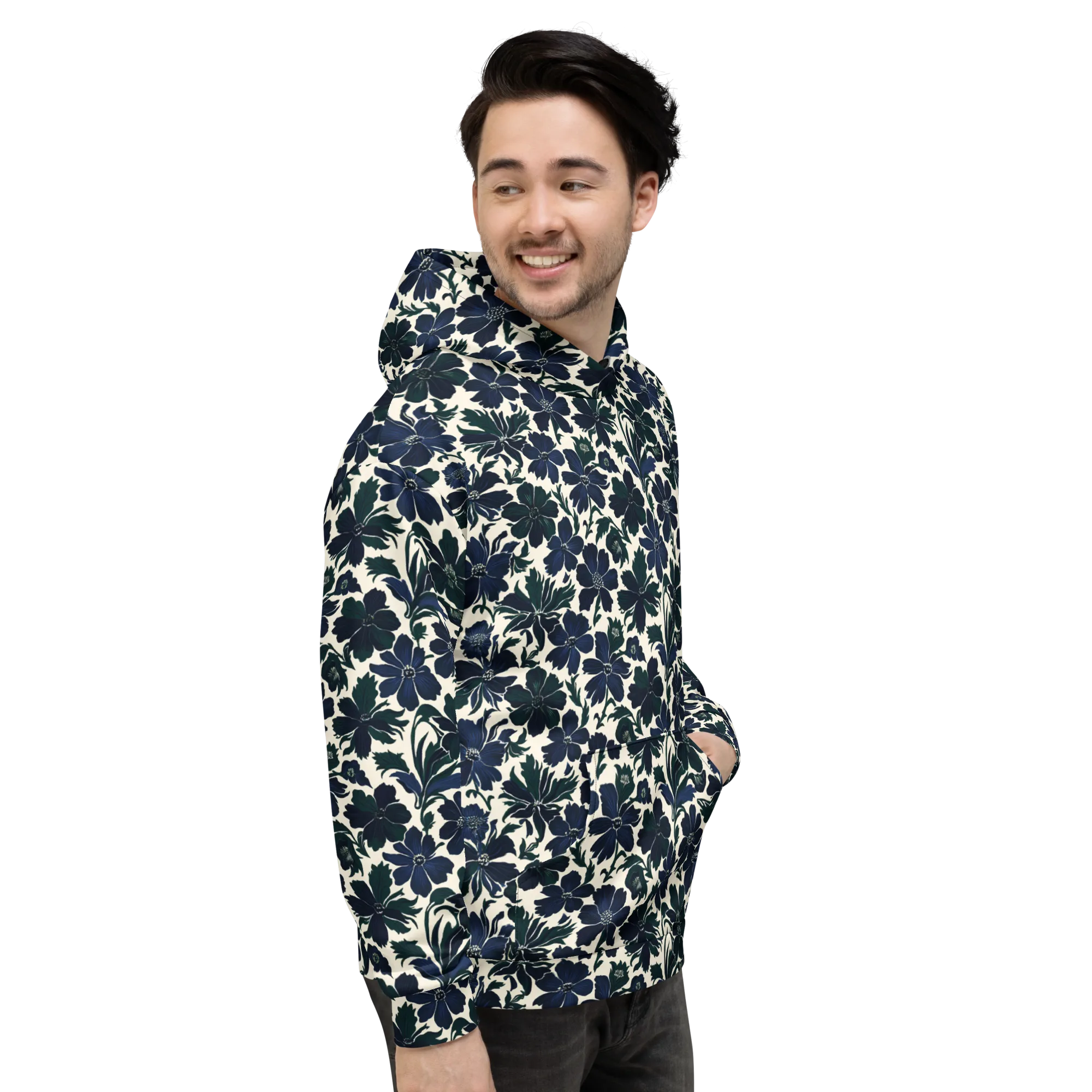 Nocturne Florals on Hoodie — Right