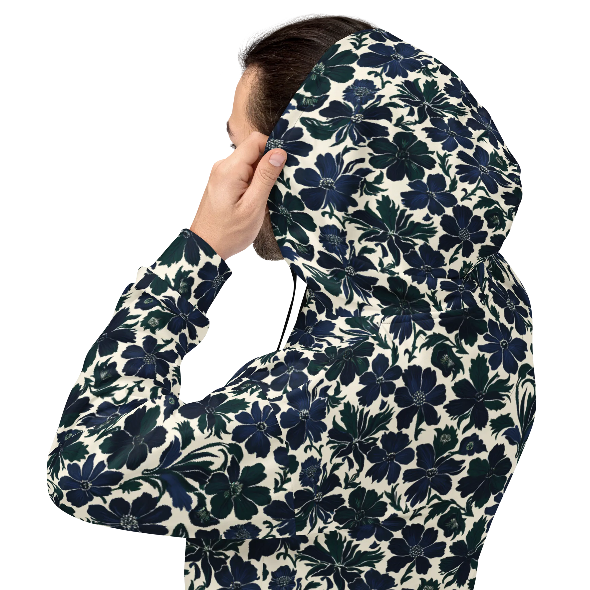 Nocturne Florals on Hoodie — Back