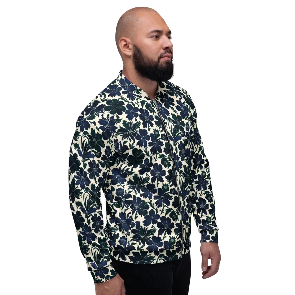 Nocturne Florals on Bomber Jacket — Right