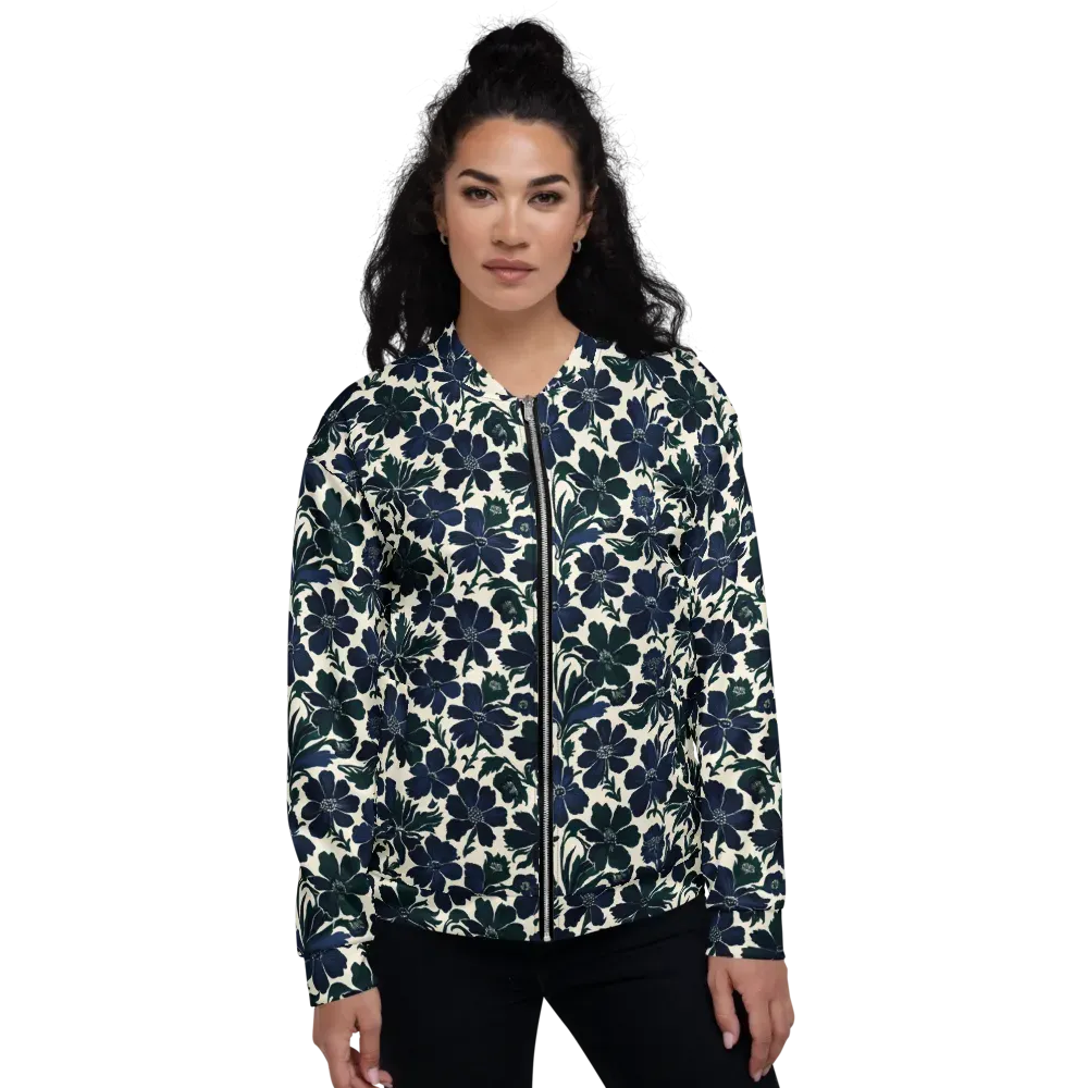 Nocturne Florals on Bomber Jacket — Front