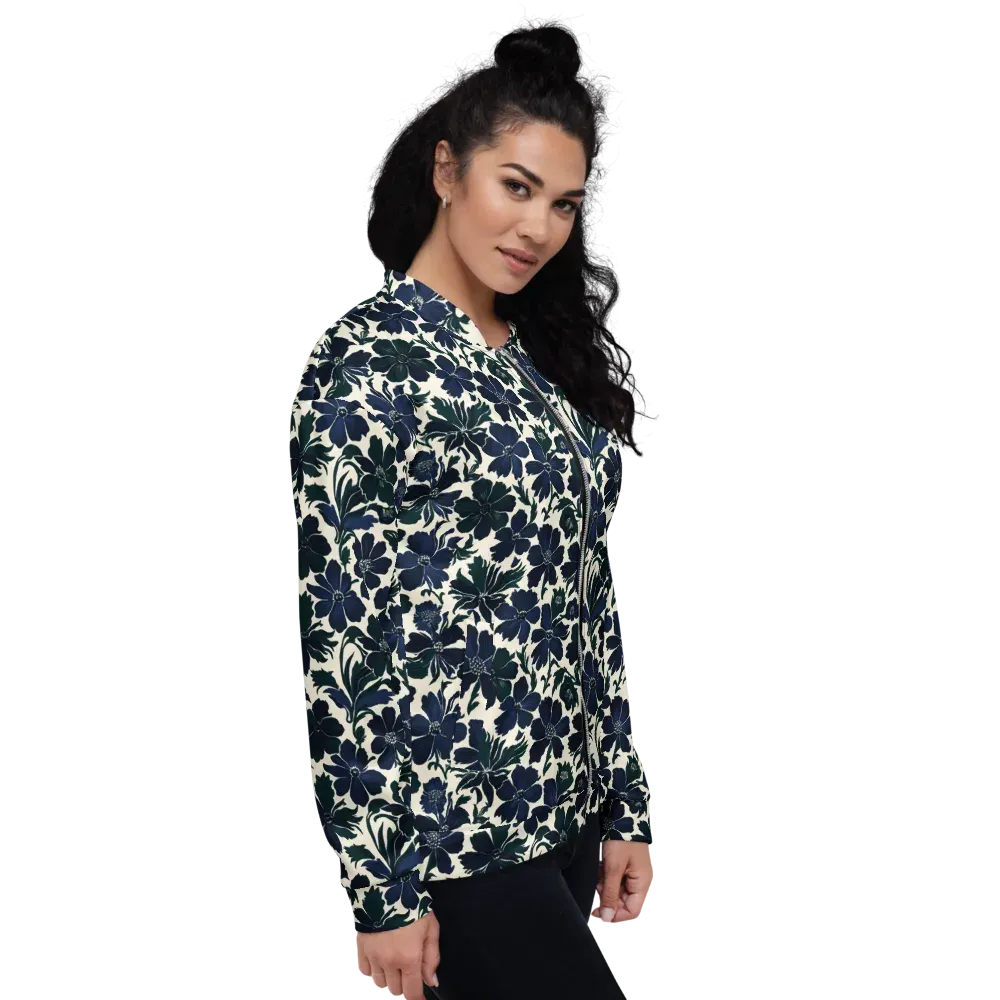 Nocturne Florals on Bomber Jacket — Right