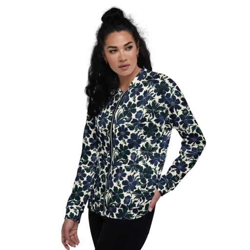 Nocturne Florals on a Bomber Jacket