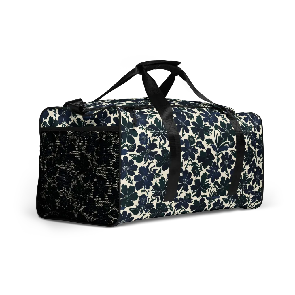Nocturne Florals on Duffle Bag — Right Front