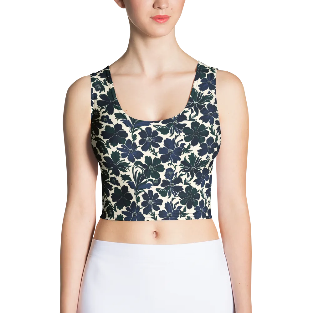 Nocturne Florals on Crop Top — Front