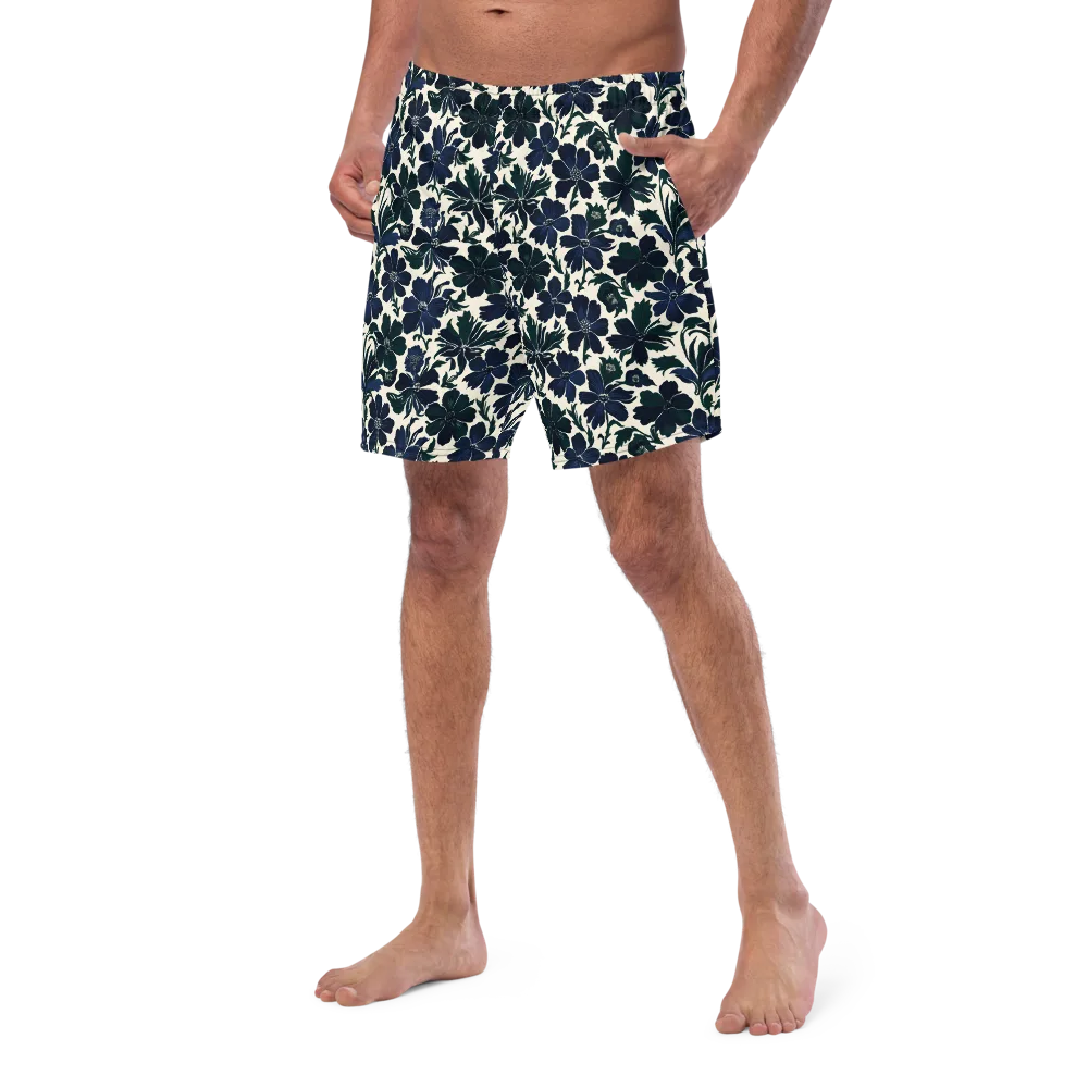Nocturne Florals on Swim Trunks — Left Front