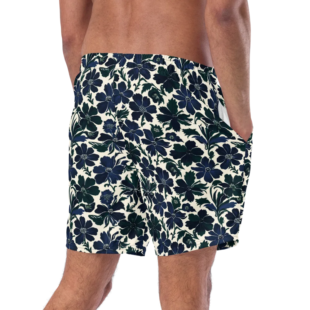 Nocturne Florals on Swim Trunks — Right Back