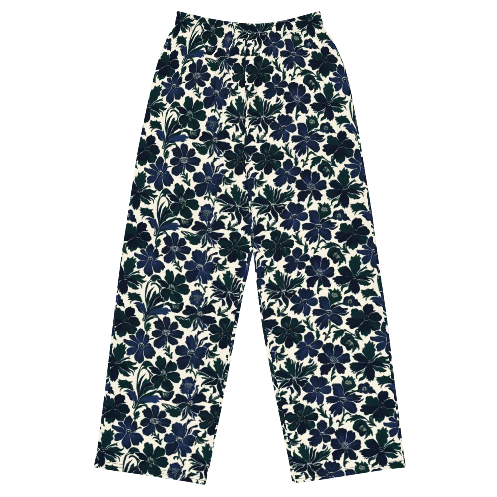Nocturne Florals on Wide-Leg Pants — Front